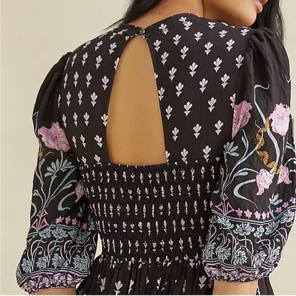 New ANTHROPOLOGIE Dasha Smocked Midi Dress - Picture 8 of 13
